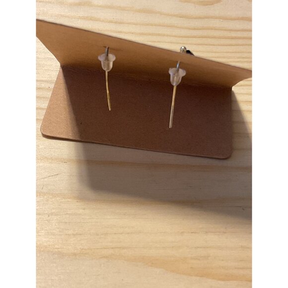 Black Beaded Drop Earrings With Gold Tone Hooks - Picture 3 of 3